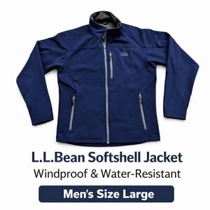 L.L. Bean Softshell Jacket Men’s Large Windproof Outdoors